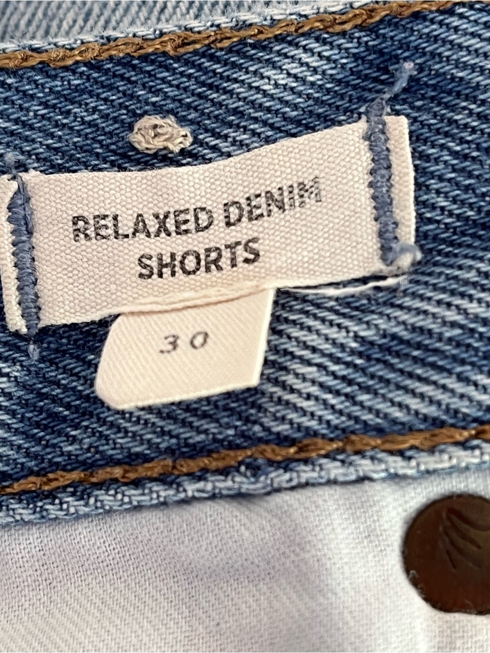 Madewell‎ Relaxed Denim Shorts Blue Medium Wash Size 30 Jean Casual Classic Boho - Picture 2 of 15